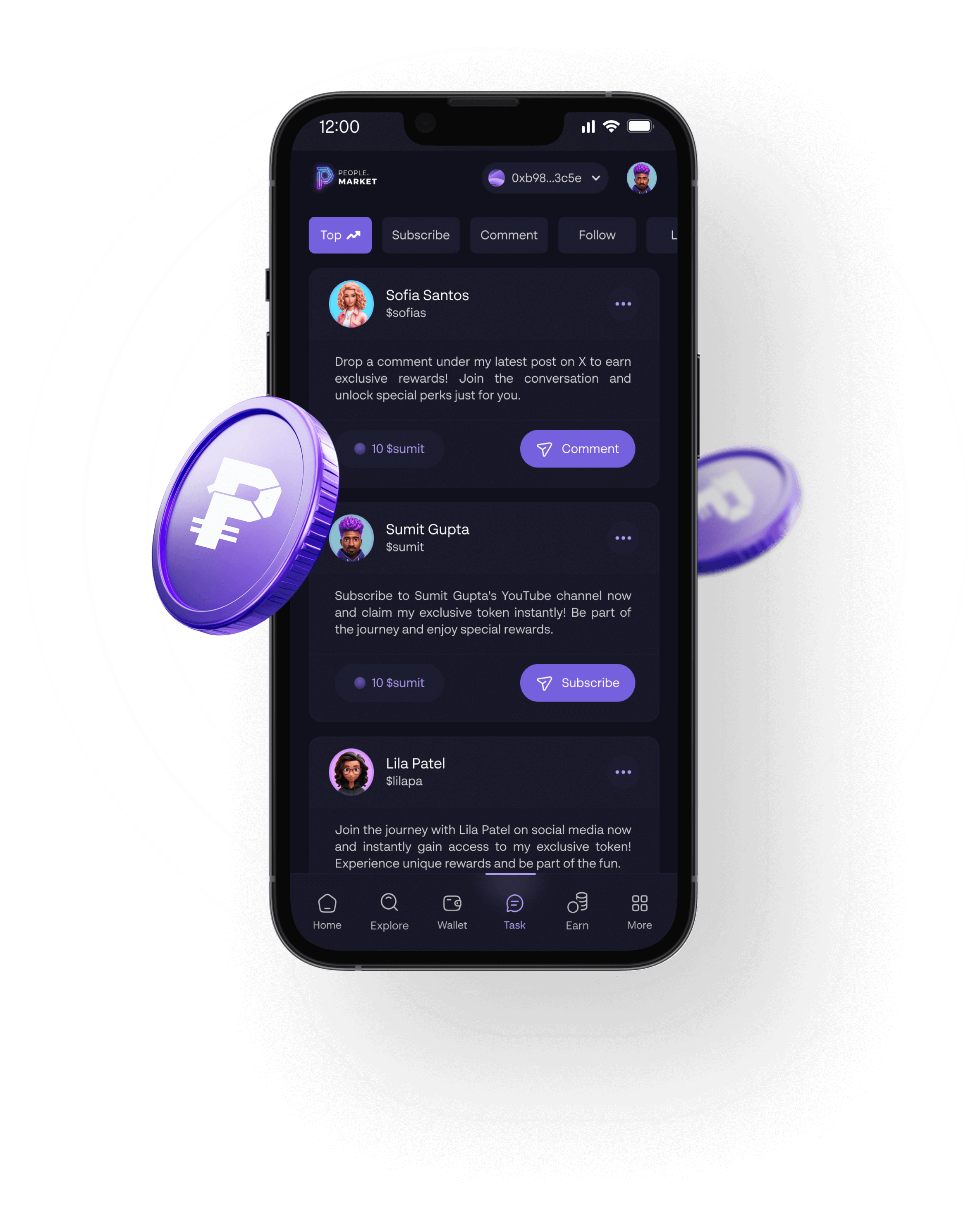 Tasks interface